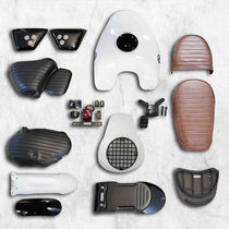 Kit blanc scrambler vintage rallye Bonvent Motorbikes pour Interceptor. Blackpines.fr
