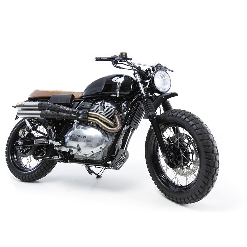 Kit scrambler Hedgehog Royal Enfield Interceptor ligne haute. Blackpines.fr