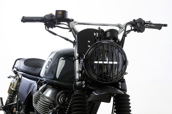 Kit Scrambler Hedgehog Motorcycles pour Royal Enfield Interceptor. Blackpines.fr