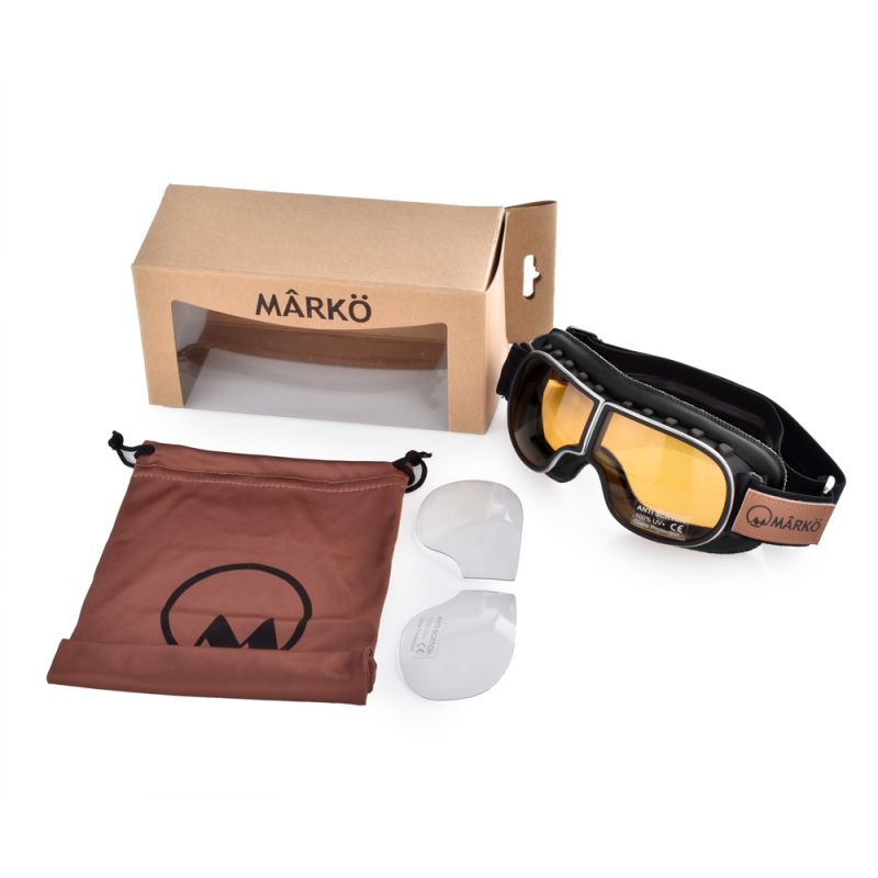 Masque moto Marko B3 Goggle Replica Noir. Blackpines.fr