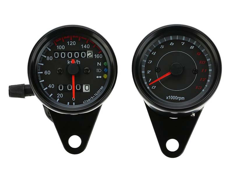 Kit mini compteur de vitesse moto plus compte tours. Blackpines.fr