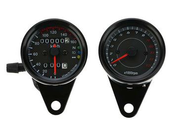 Kit mini compteur de vitesse moto plus compte tours. Blackpines.fr