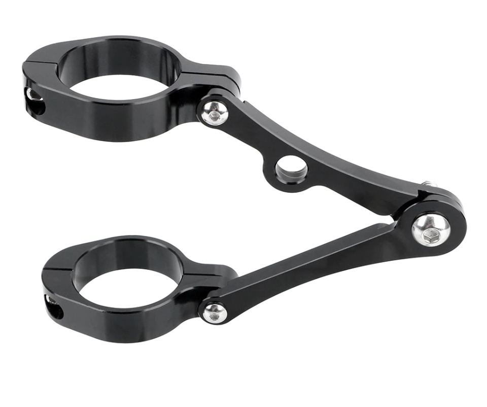 Support De Fixation Pour Phare Avant De Moto - Montage Sur Fourche 36mm, Filetage M10 - Noir