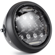 Phare led moto 7" universel  blackpines.fr  blackpines.fr