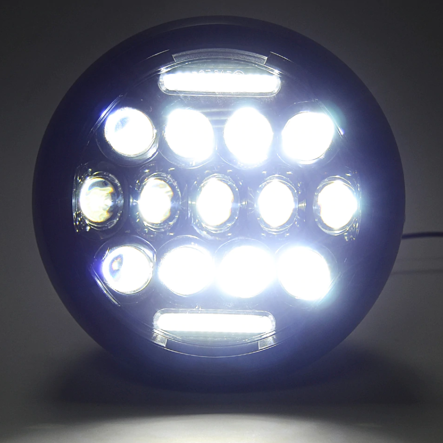 Phare led moto 7" universel  blackpines.fr  blackpines.fr