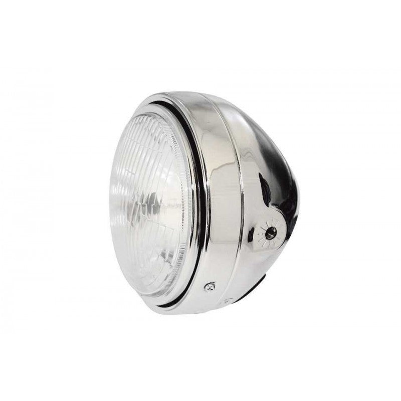 Phare avant moto Vintage Chrome ou Noir Chrome blackpines.fr  blackpines.fr