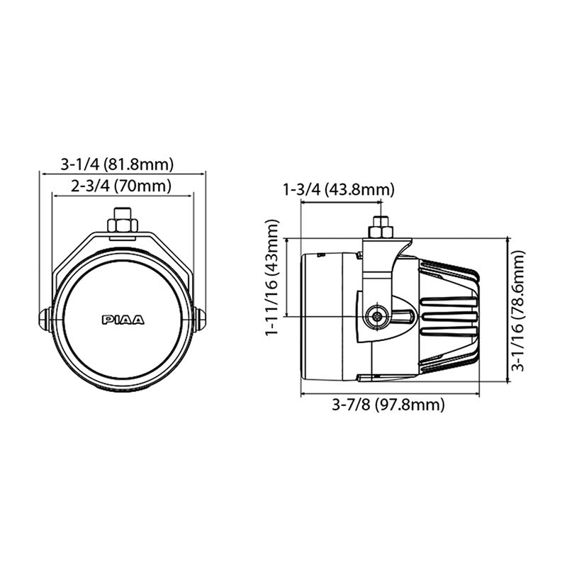 Kit phares additionnels LP270 LED PIAA. Blackpines.fr