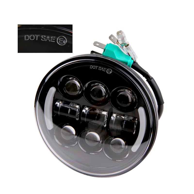 Feu Route Croisement Clignotant ERYUE Moto Phare, Phare LED De Moto 5-3/4 ''5.75 Pouces Avec Clignotant Hi/Lo Beam DRL Feu De Conduite à Angle Rond De 5.75 Pouces Sym Gts 125