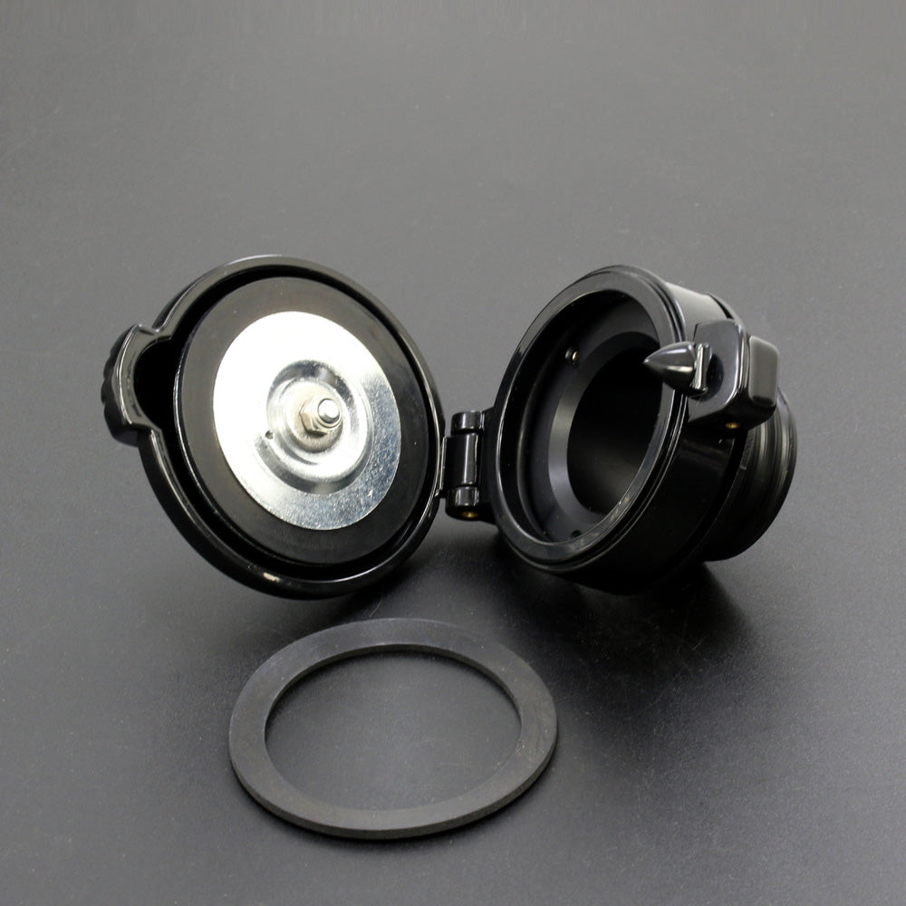Bouchon type Monza pour Harley Davidson Sportster NOIR ou CHROME-blackpines.fr