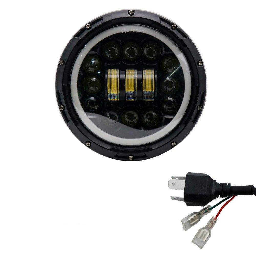 optique led 7" moto neo retro phare cafe racer 