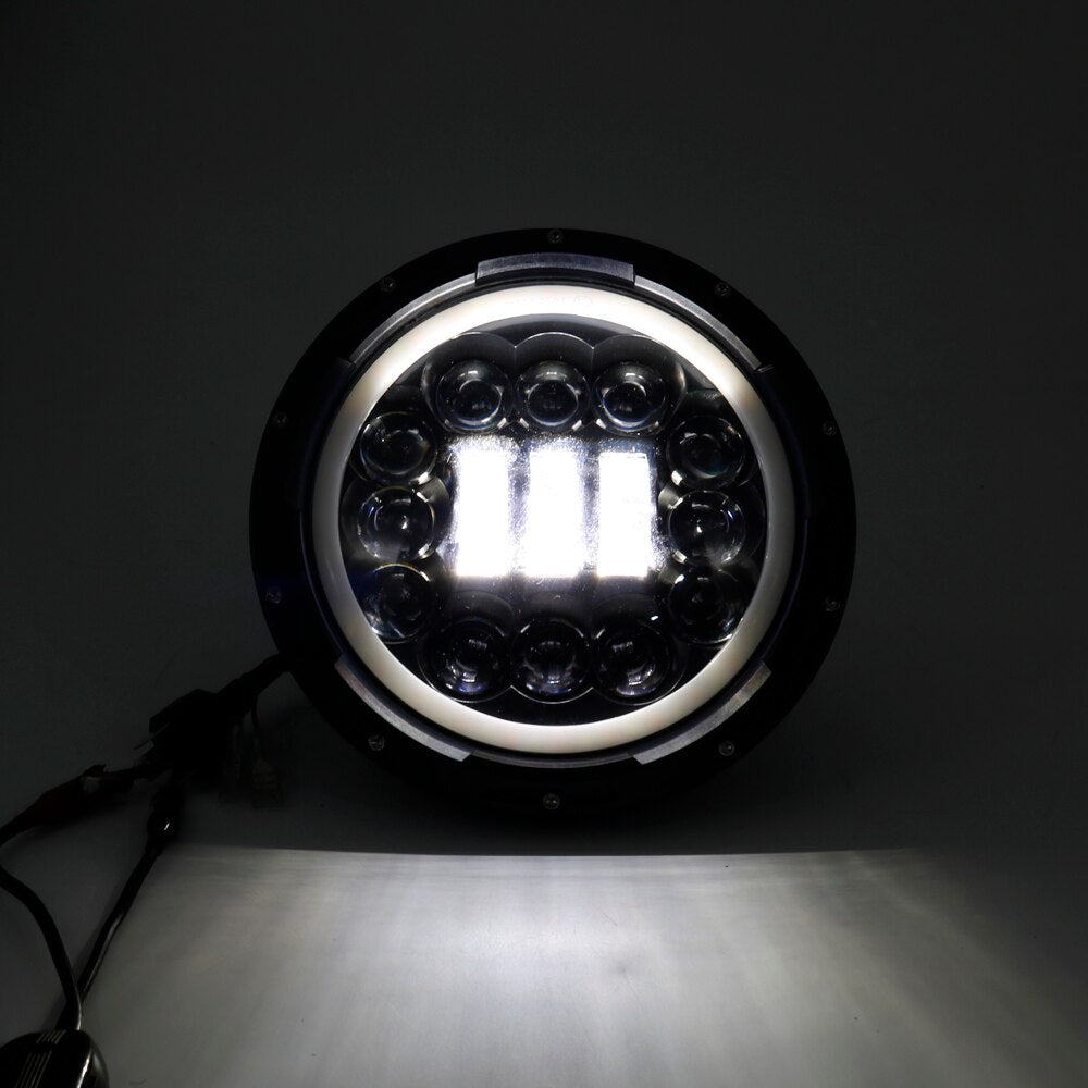 Optique multi-LED moto 7" feu diurne halo-optique led moto 7"-blackpines.fr
