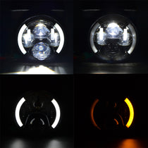 Optique phare à LED 7' avec feu diurne et clignotants-blackpines.fr