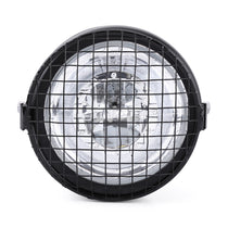 Kit Phare avant LED Scrambler CAFE RACER avec grille et pattes de fixation-blackpines.fr
