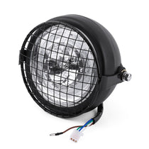 Kit Phare avant LED Scrambler CAFE RACER avec grille et pattes de fixation-blackpines.fr