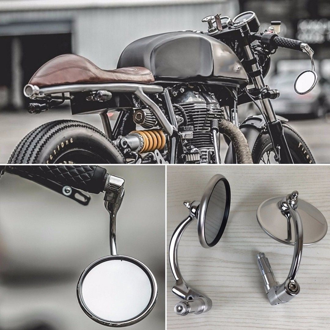Rétroviseur bout de guidon Vintage chrome-blackpines.fr