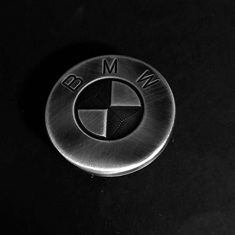 Badge Ex-Motorcycle diamant brosse pour carter distribution BMW RnineT. Blackpines.fr