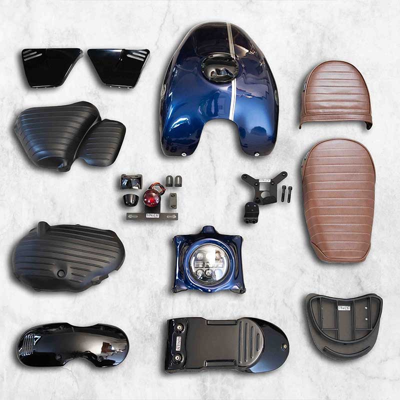 Kit Super Scrambler bleu nuit Bonvent pour Interceptor. Blackpines.fr