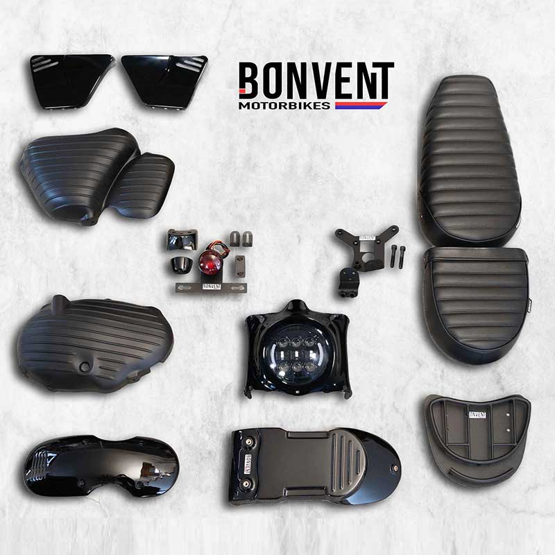 Kit super scrambler lite Bonvent Motorbikes pour Royal Enfield 650. Blackpines.fr