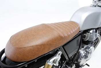 Selle cuir noir pour Royal Enfield 650 | Hedgehog Motorcycles - blackpines.fr
