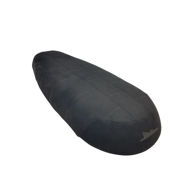 Selle BPCR pour Royal Enfield Interceptor ou Continental GT | Blackpines Alcantara Noir blackpines.fr selle moto blackpines.fr