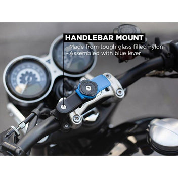 Support telephone sur guidon moto Quad Lock. Blackpines.fr